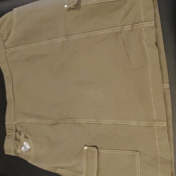 Quacker Factory Pants - Dream Jeannes  by Quacker Factory Cargo Pull-On Skort L A288127